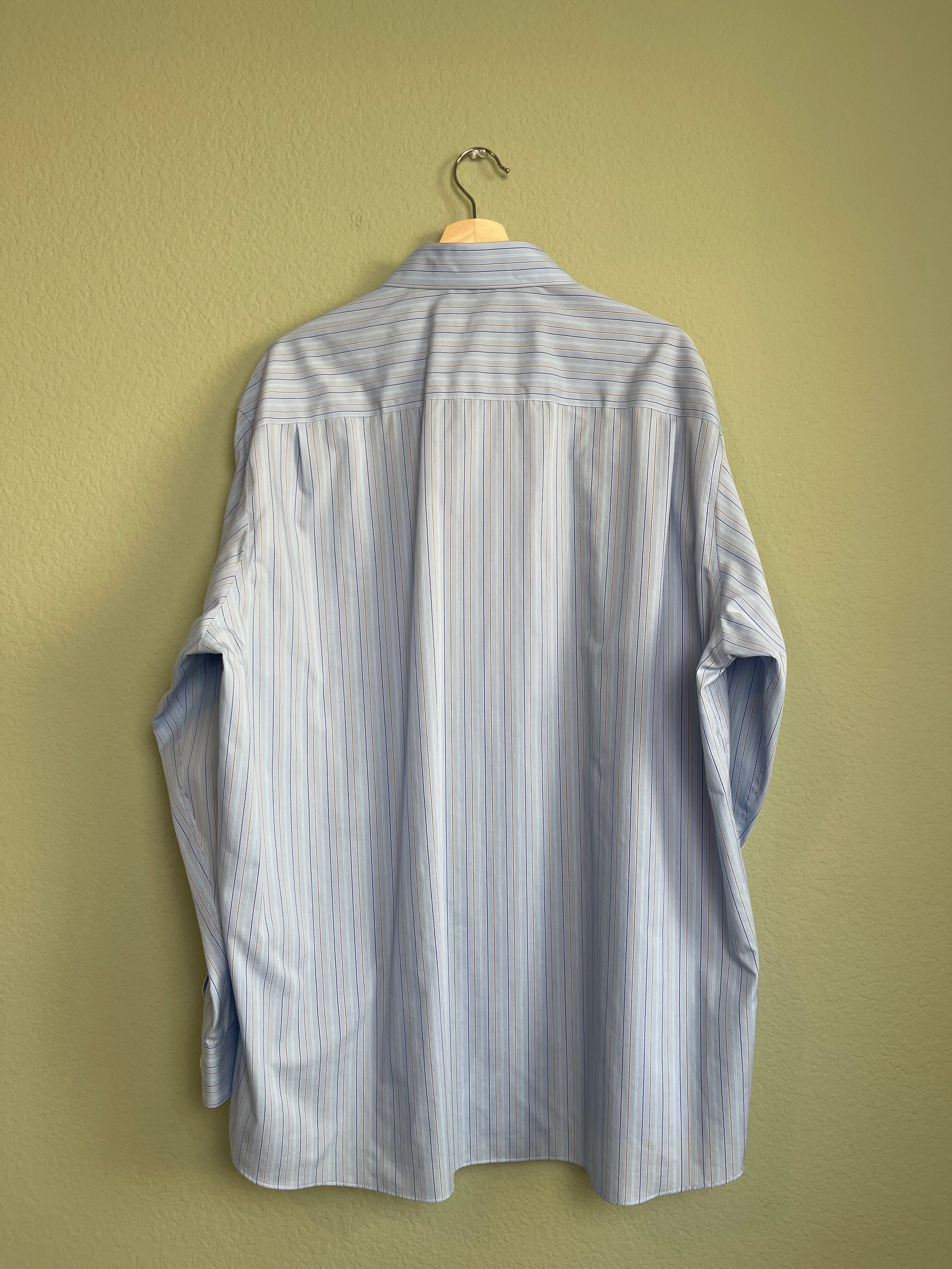 Menswear Blue Multi Stripe Button Down sz