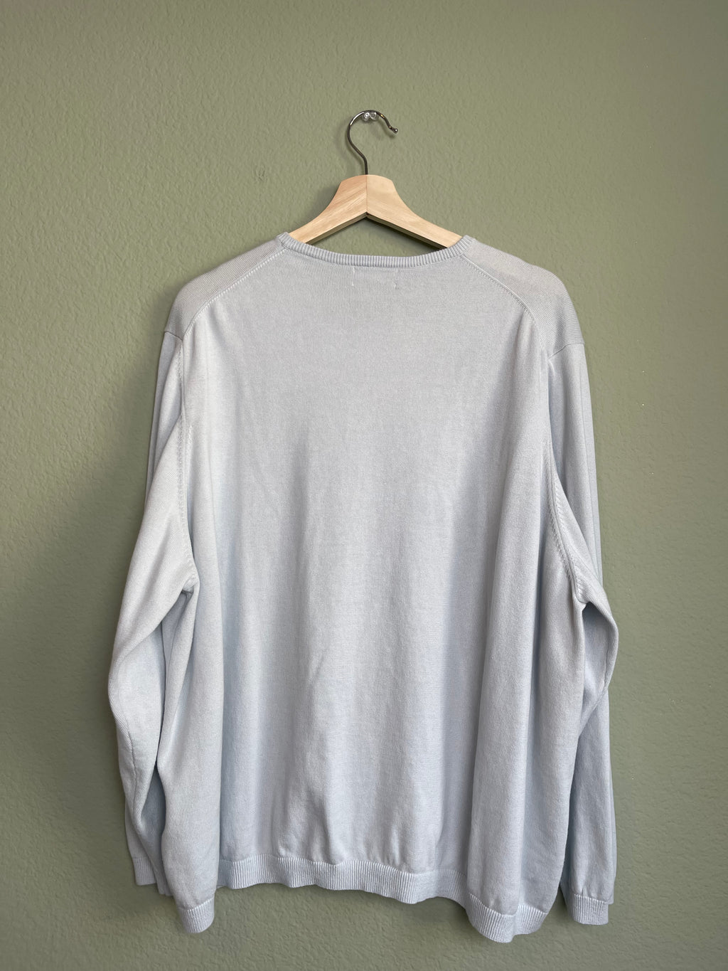 Lands End Cotton Crew Neck Button Front Cardi sz 3x