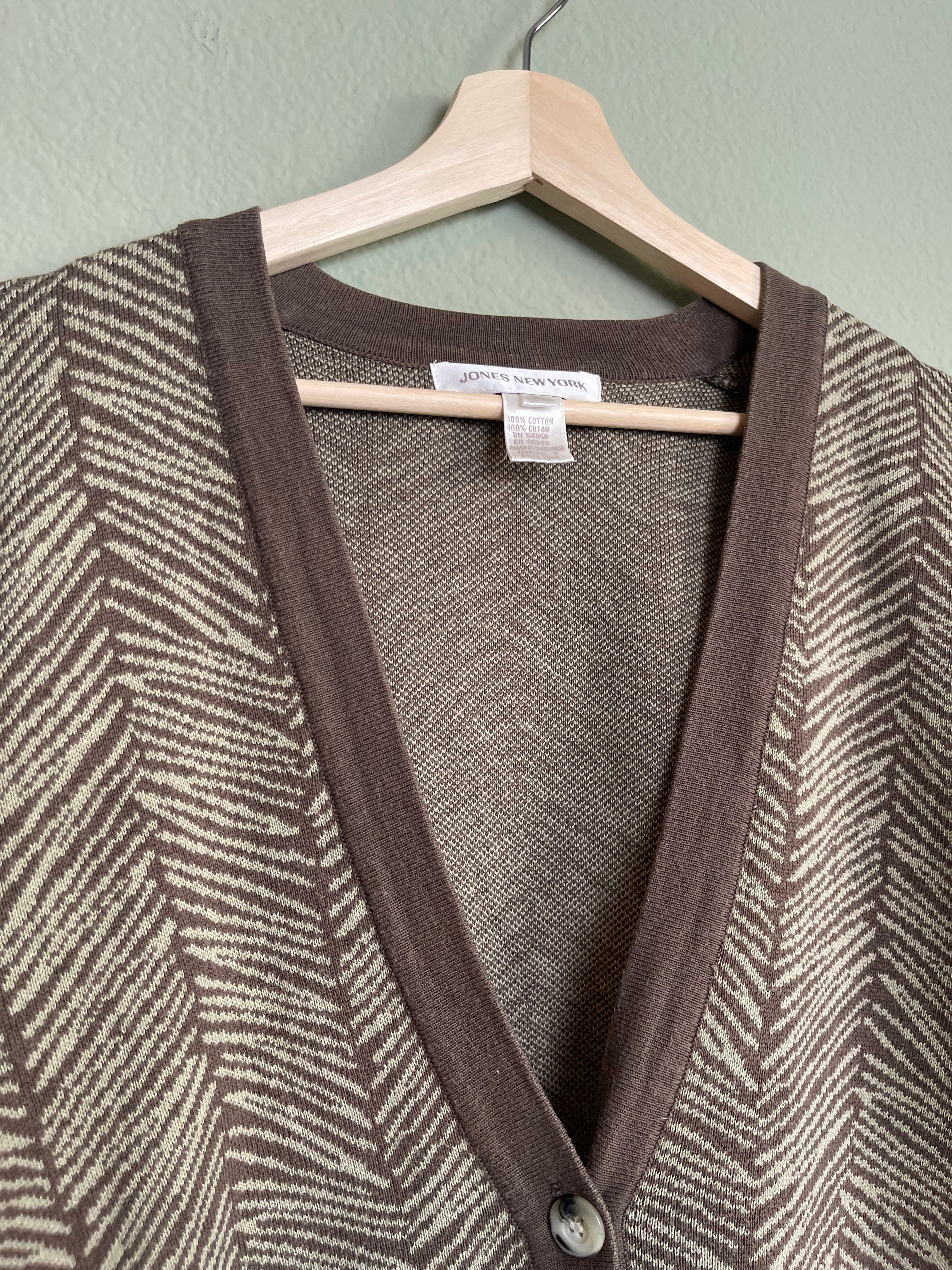 Vintage Menswear Jones New York Pattern Cardi sz L-1x