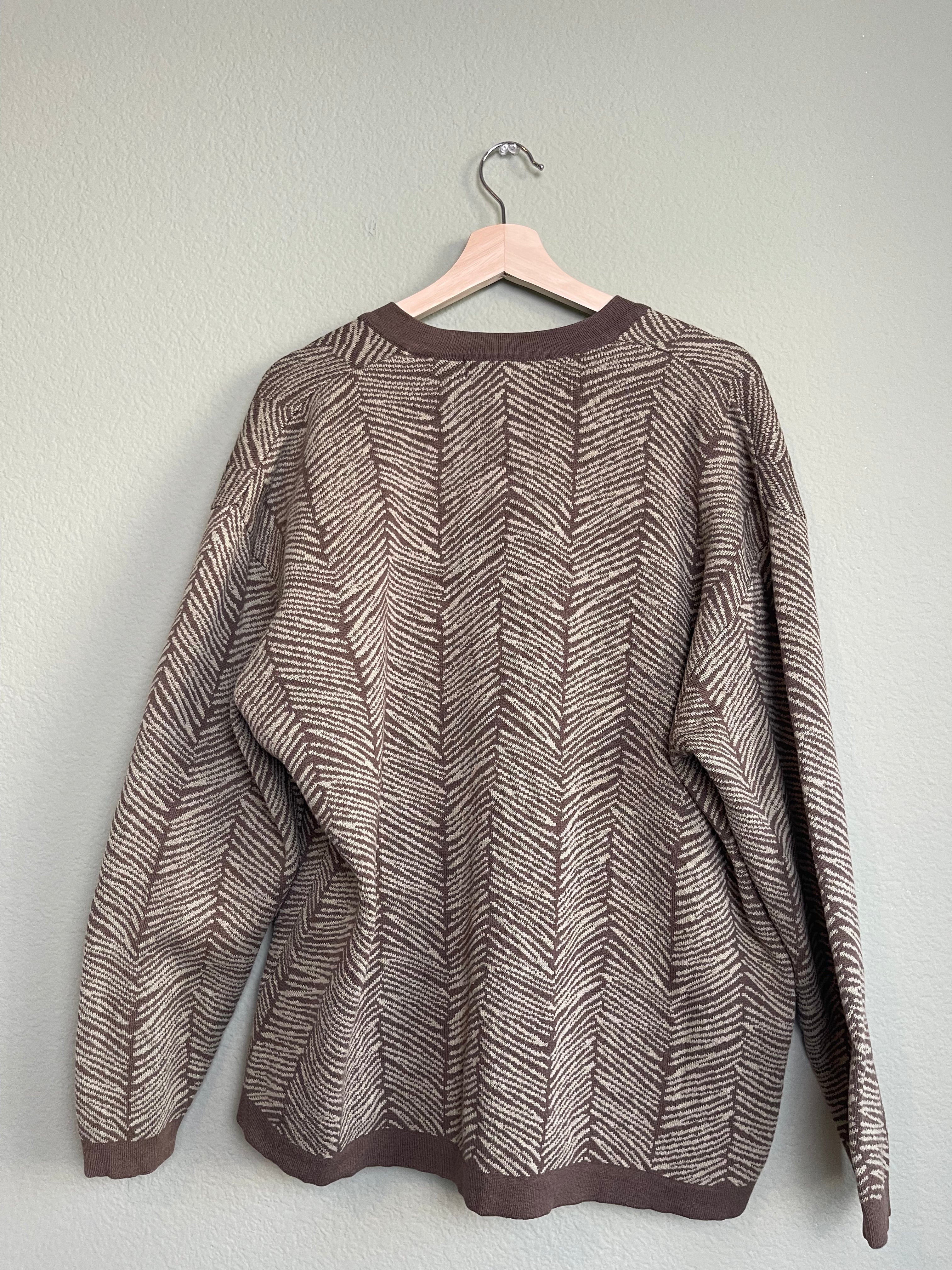 Vintage Menswear Jones New York Pattern Cardi sz L-1x