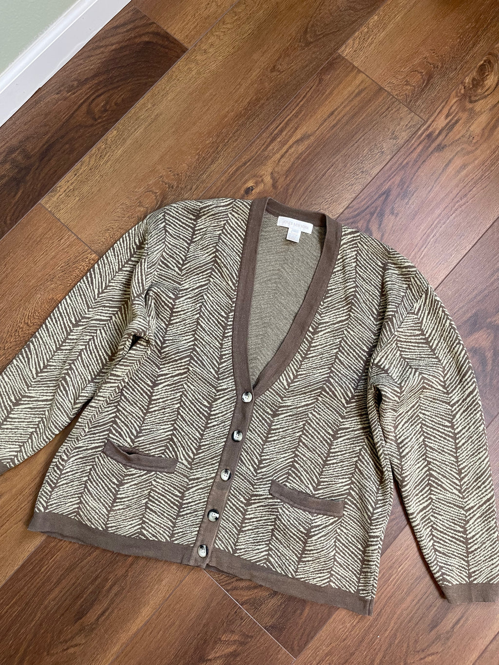 Vintage Menswear Jones New York Pattern Cardi sz L-1x