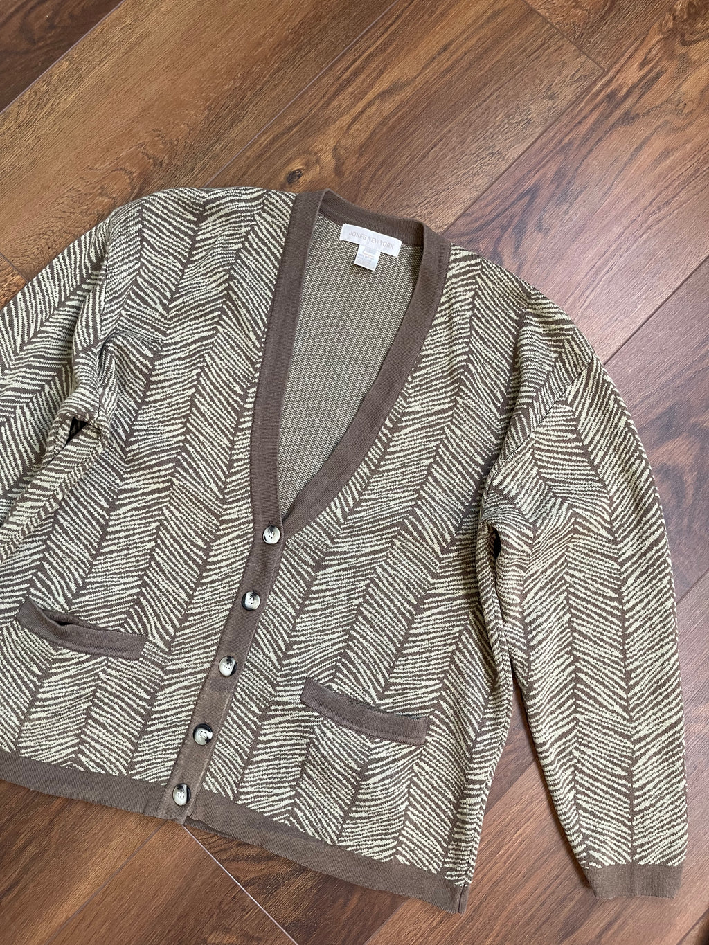 Vintage Menswear Jones New York Pattern Cardi sz L-1x