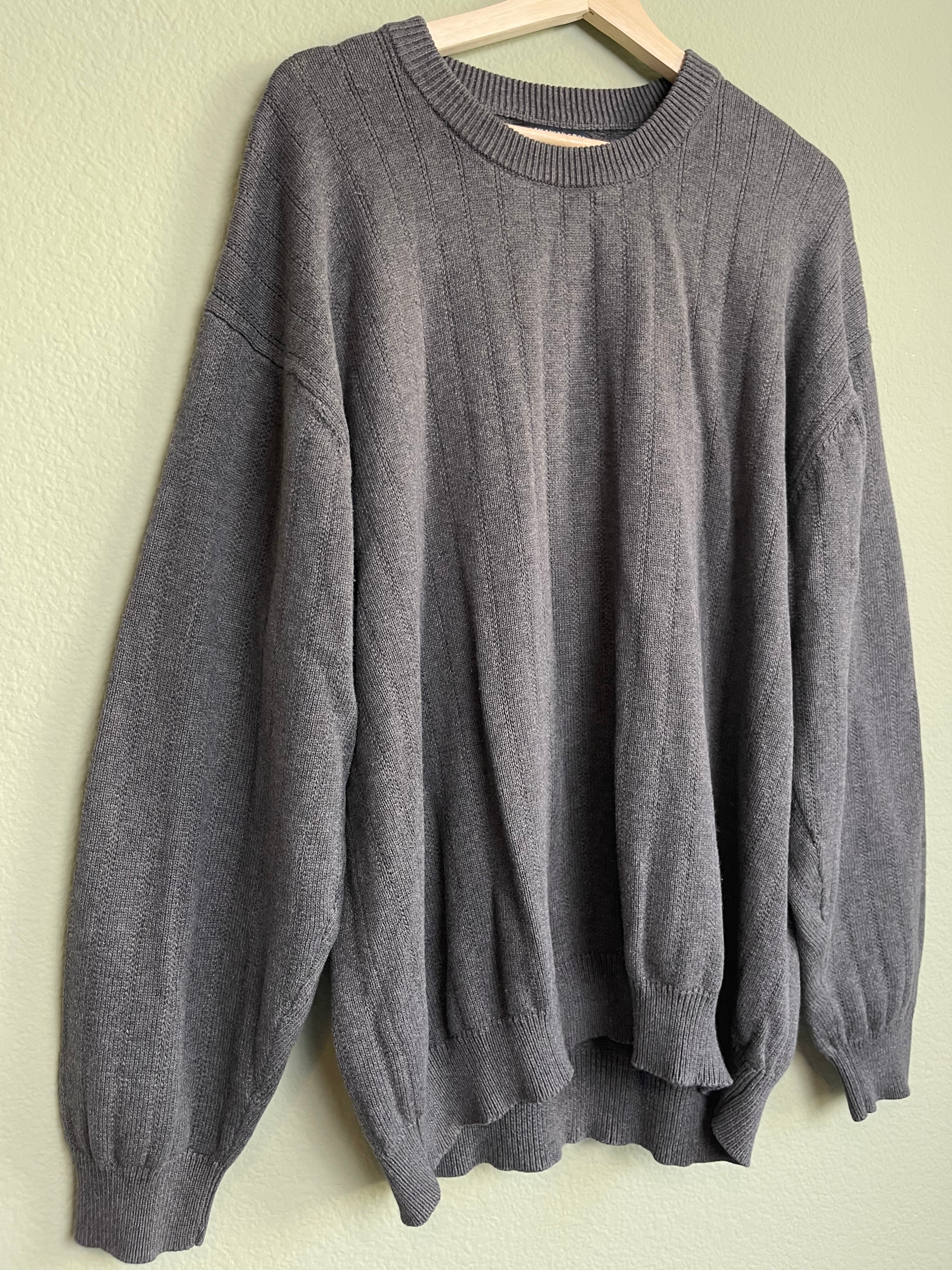 Charcoal Gray Menswear Crewneck Sweater sz xxl