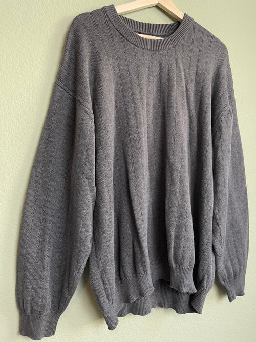 Charcoal Gray Menswear Crewneck Sweater sz xxl
