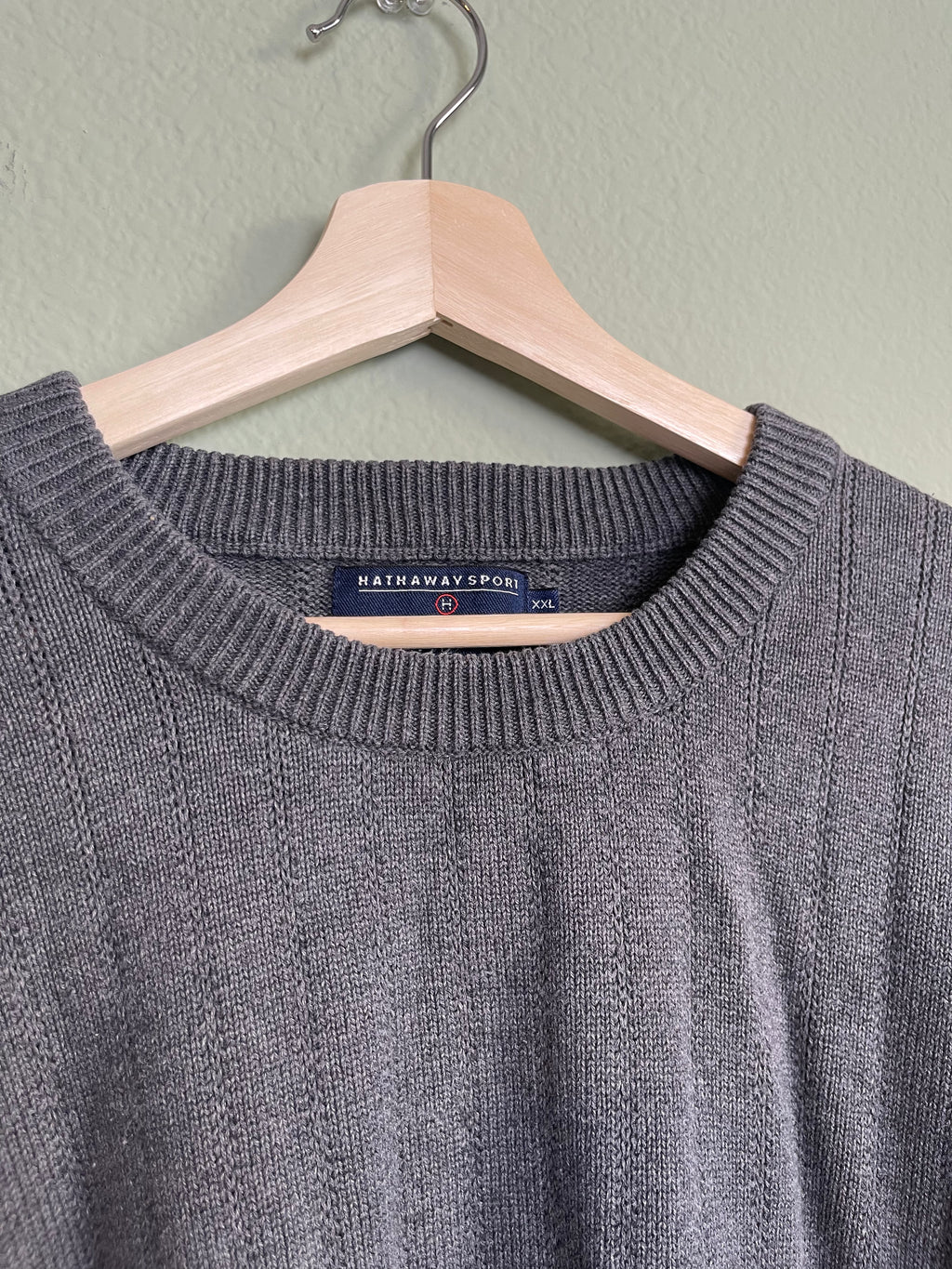 Charcoal Gray Menswear Crewneck Sweater sz xxl