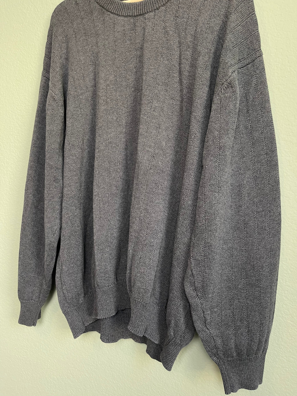 Charcoal Gray Menswear Crewneck Sweater sz xxl