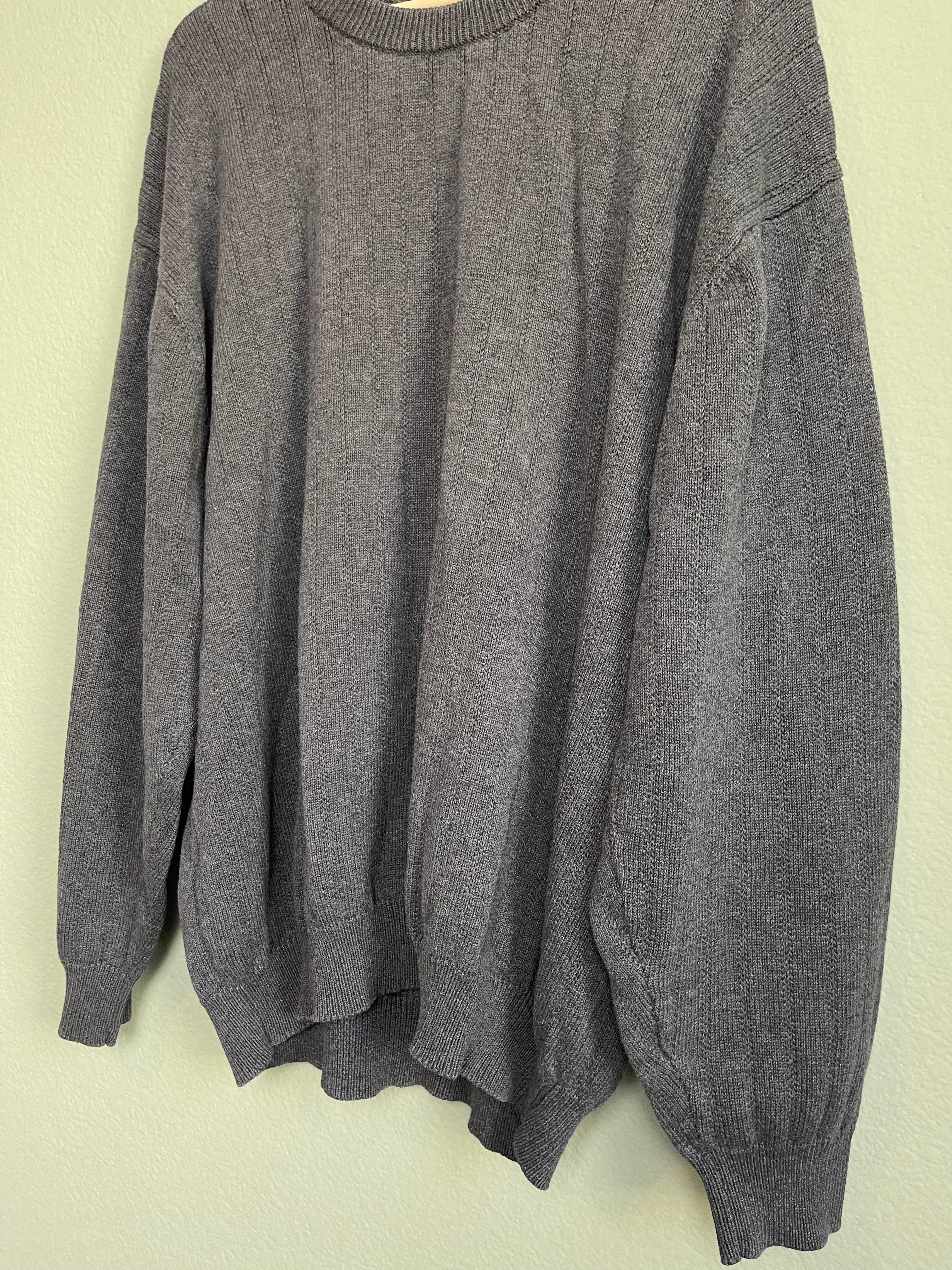 Charcoal Gray Menswear Crewneck Sweater sz xxl