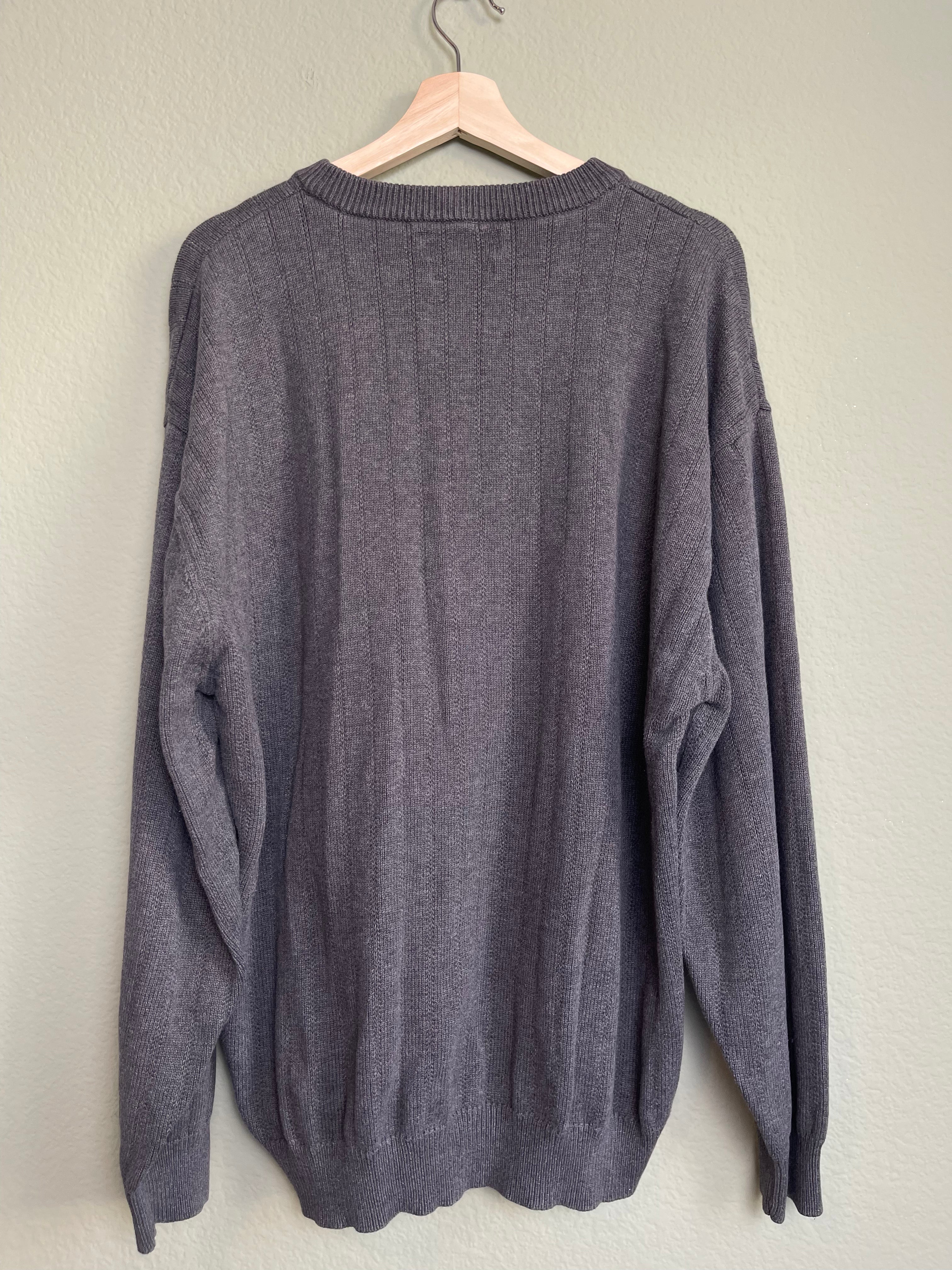 Charcoal Gray Menswear Crewneck Sweater sz xxl