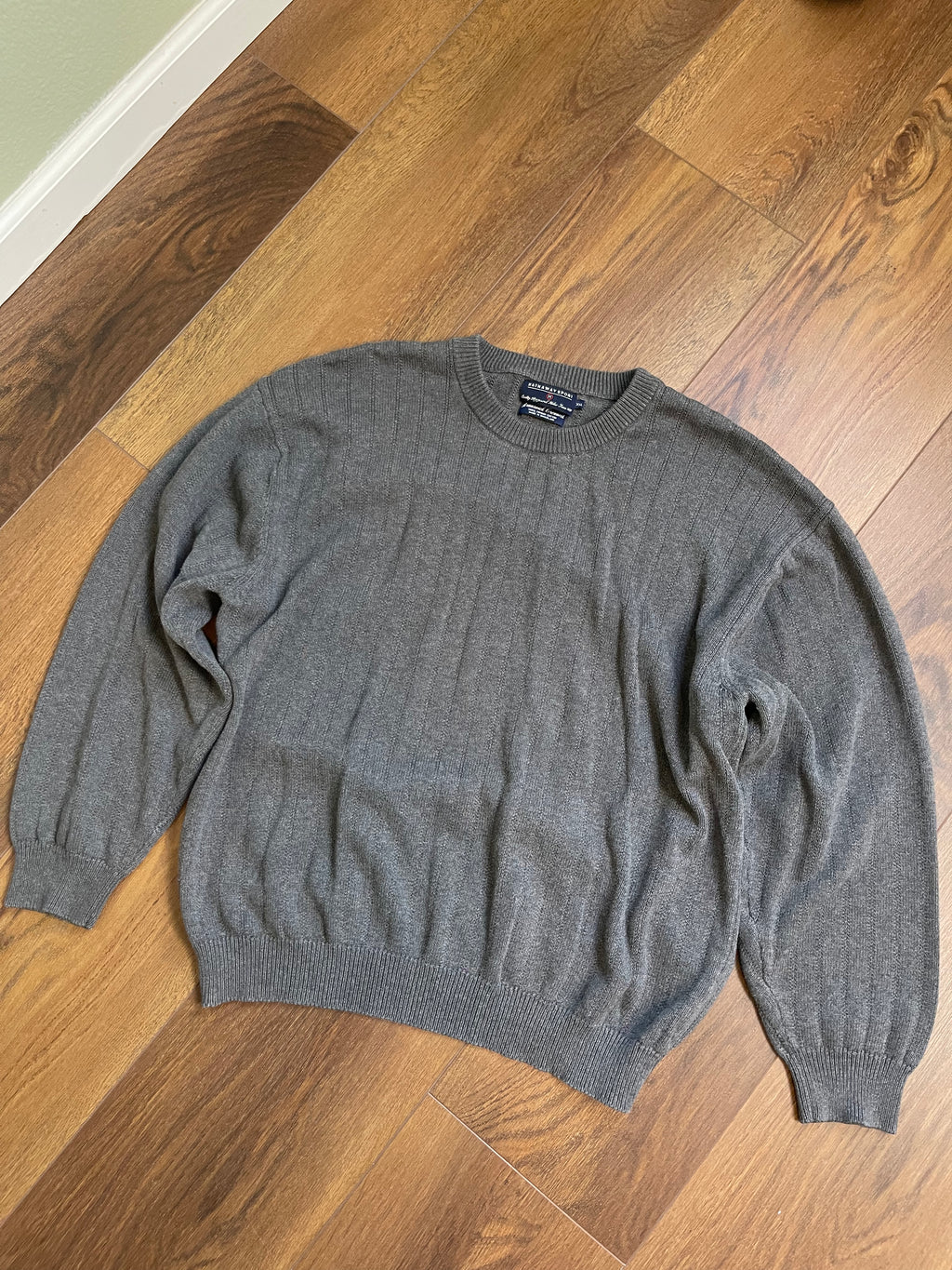Charcoal Gray Menswear Crewneck Sweater sz xxl