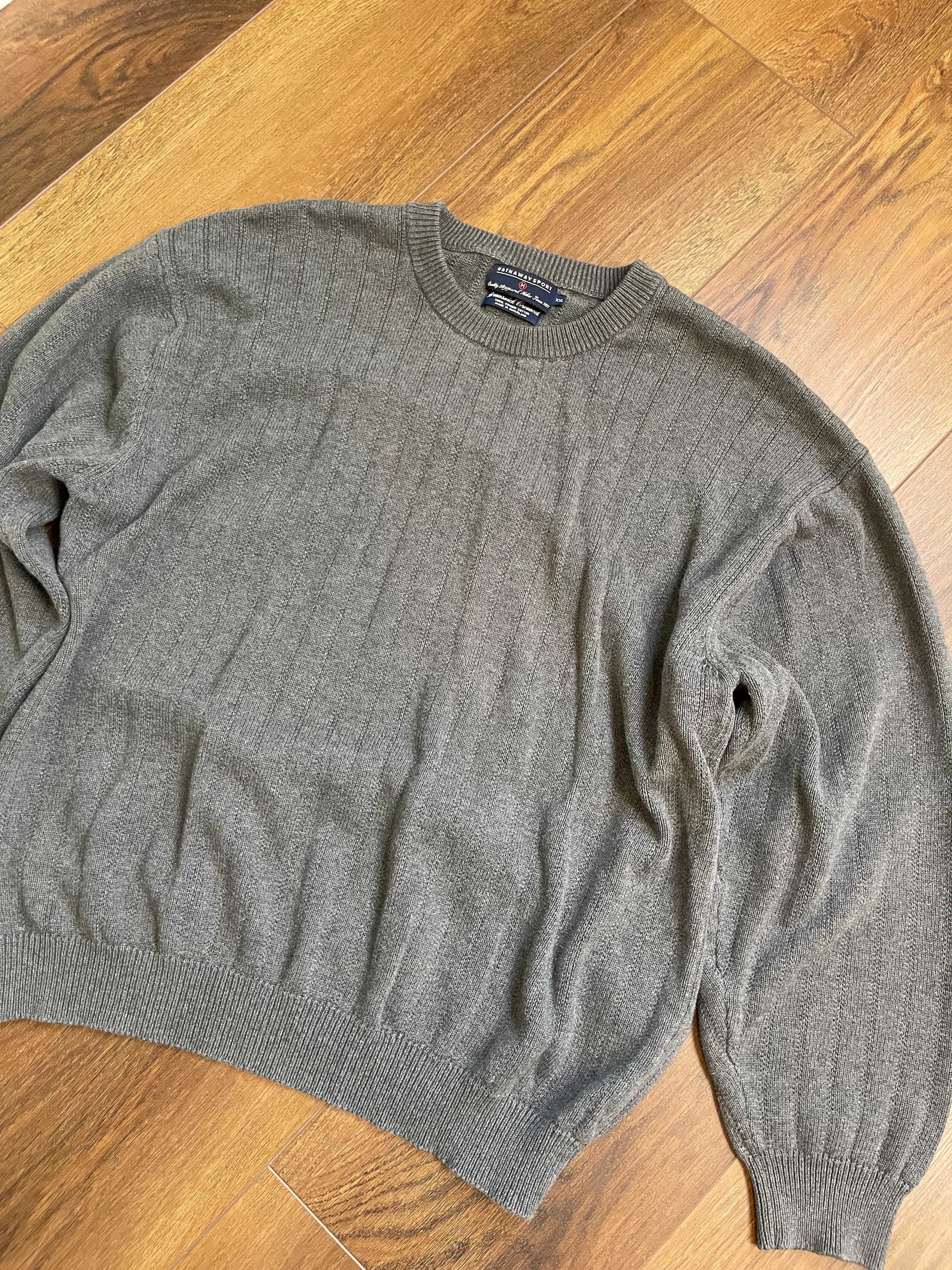 Charcoal Gray Menswear Crewneck Sweater sz xxl