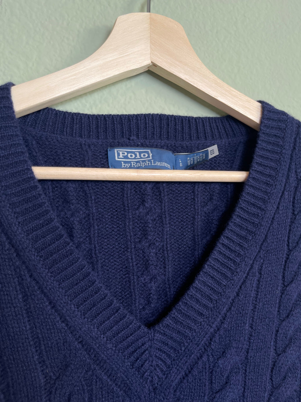 Ralph Lauren Navy Menswear Cable Knit Sweater Vest sx l-1x
