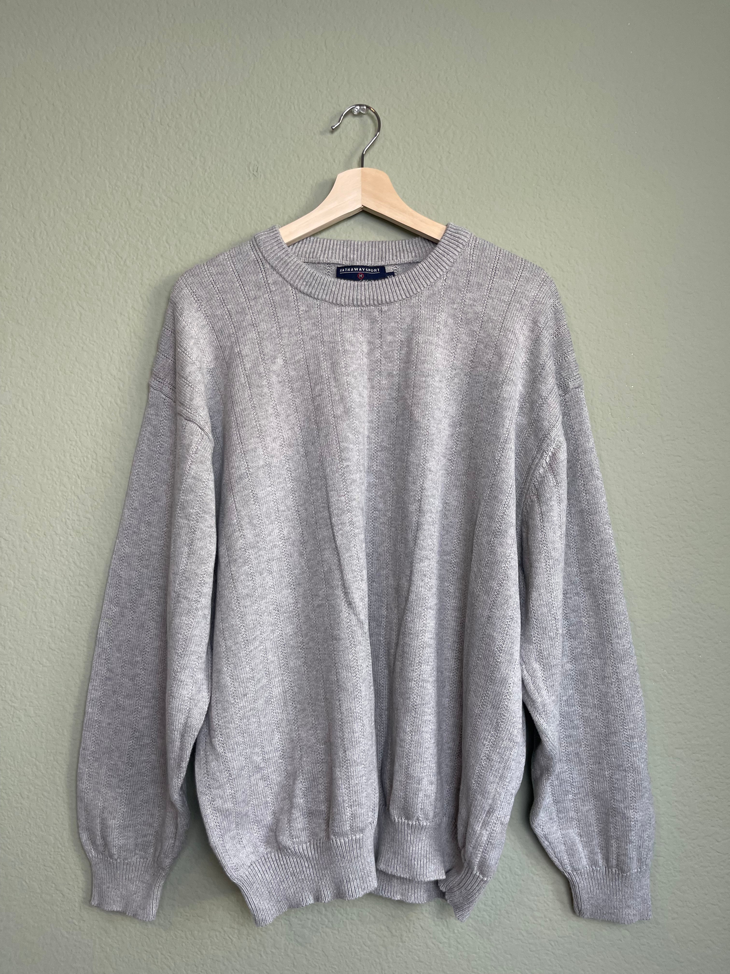 Light Gray Menswear Knit Crewneck Sweater sz xxl