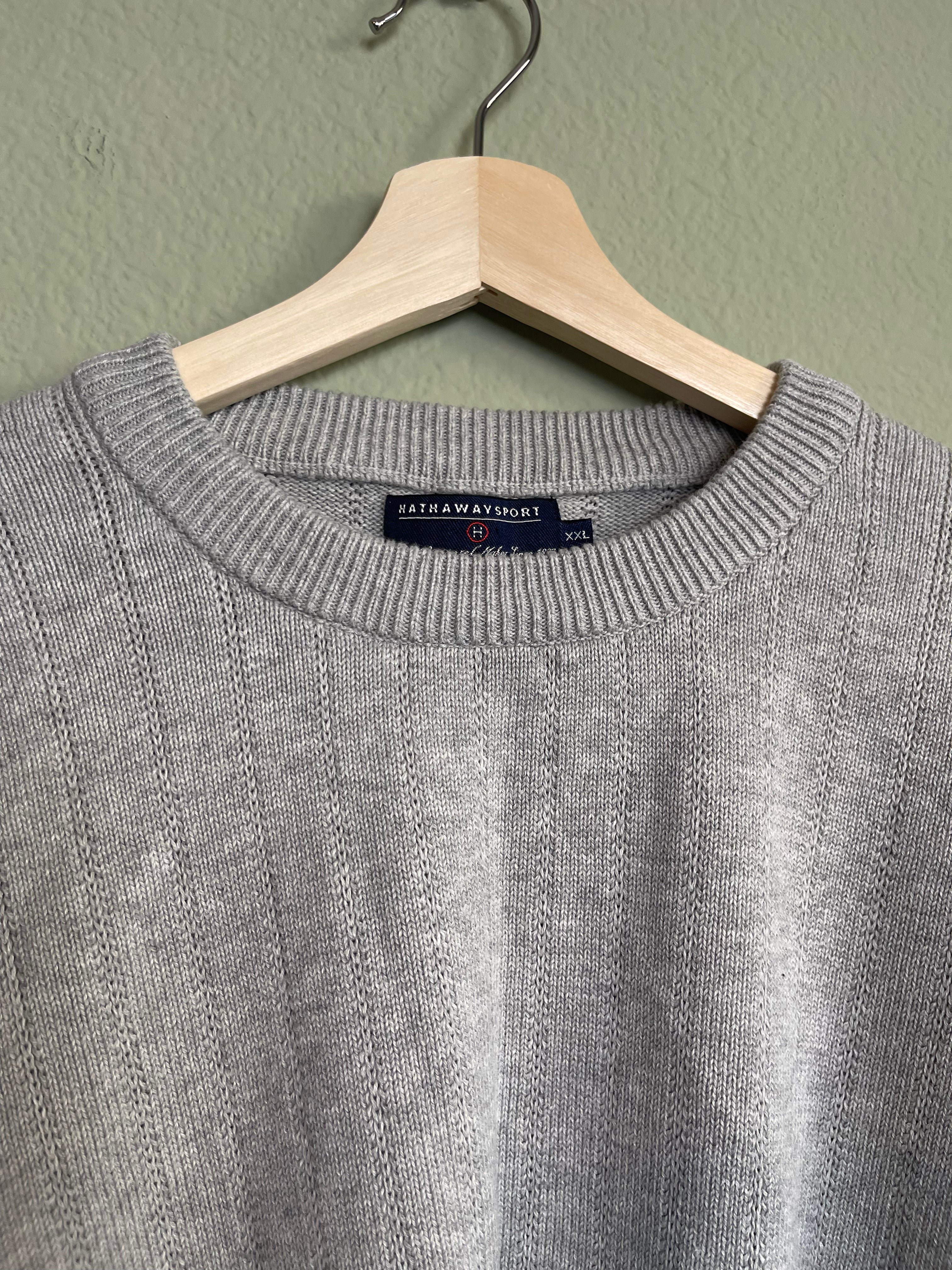 Light Gray Menswear Knit Crewneck Sweater sz xxl
