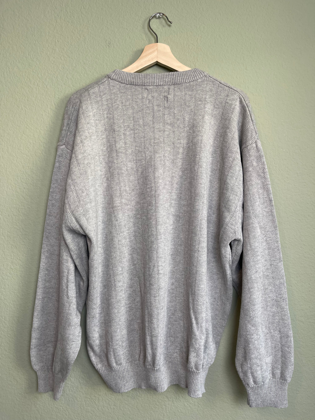 Light Gray Menswear Knit Crewneck Sweater sz xxl