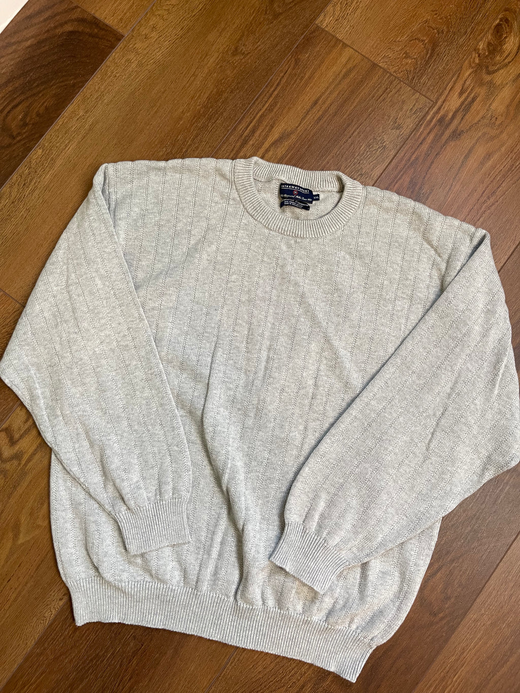 Light Gray Menswear Knit Crewneck Sweater sz xxl