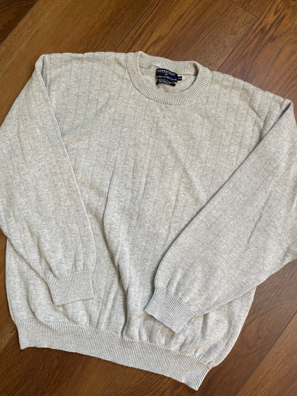 Light Gray Menswear Knit Crewneck Sweater sz xxl