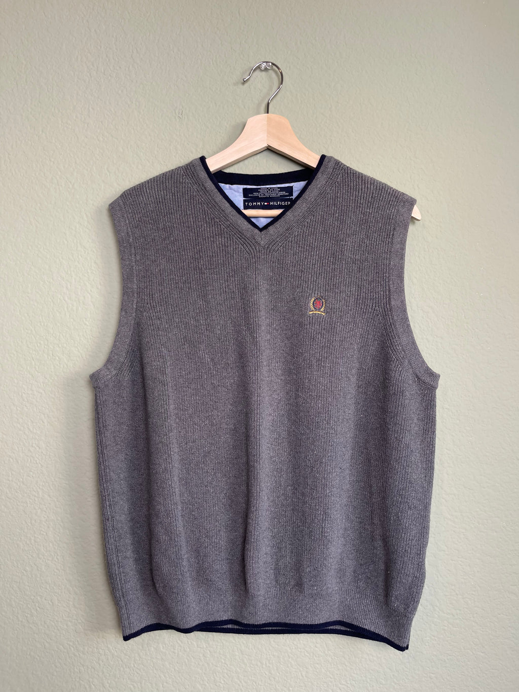 Tommy Hilfiger Cotton Sweater Vest sz l-xl