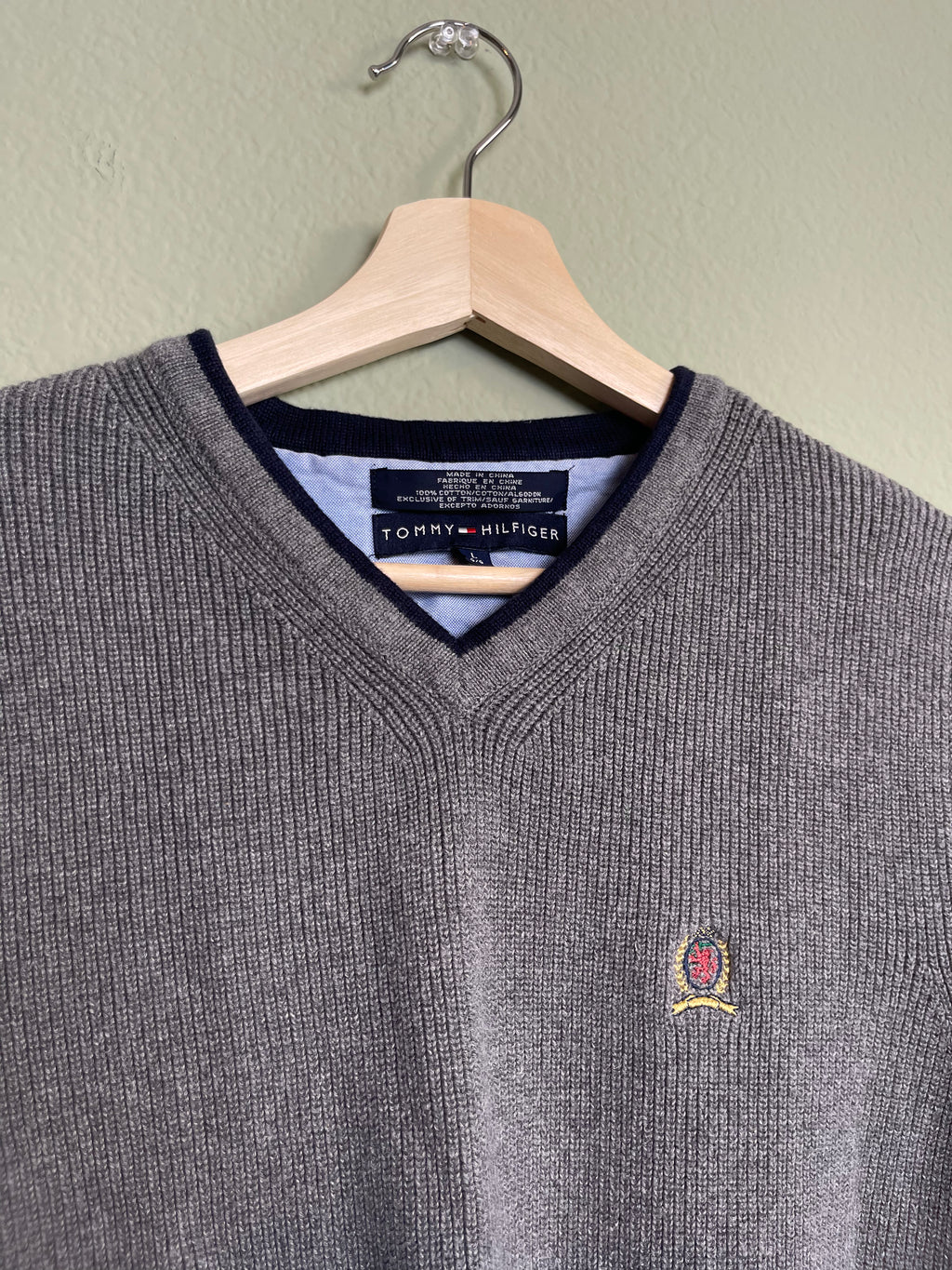 Tommy Hilfiger Cotton Sweater Vest sz l-xl