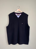 Tommy Hilfiger Black Wool Menswear Sweater Vest sz xl-2x