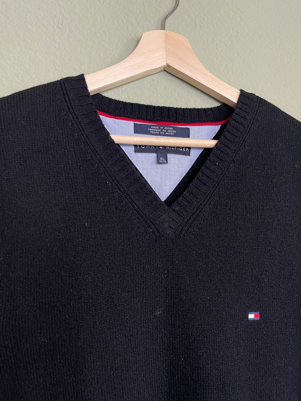Tommy Hilfiger Black Wool Menswear Sweater Vest sz xl-2x