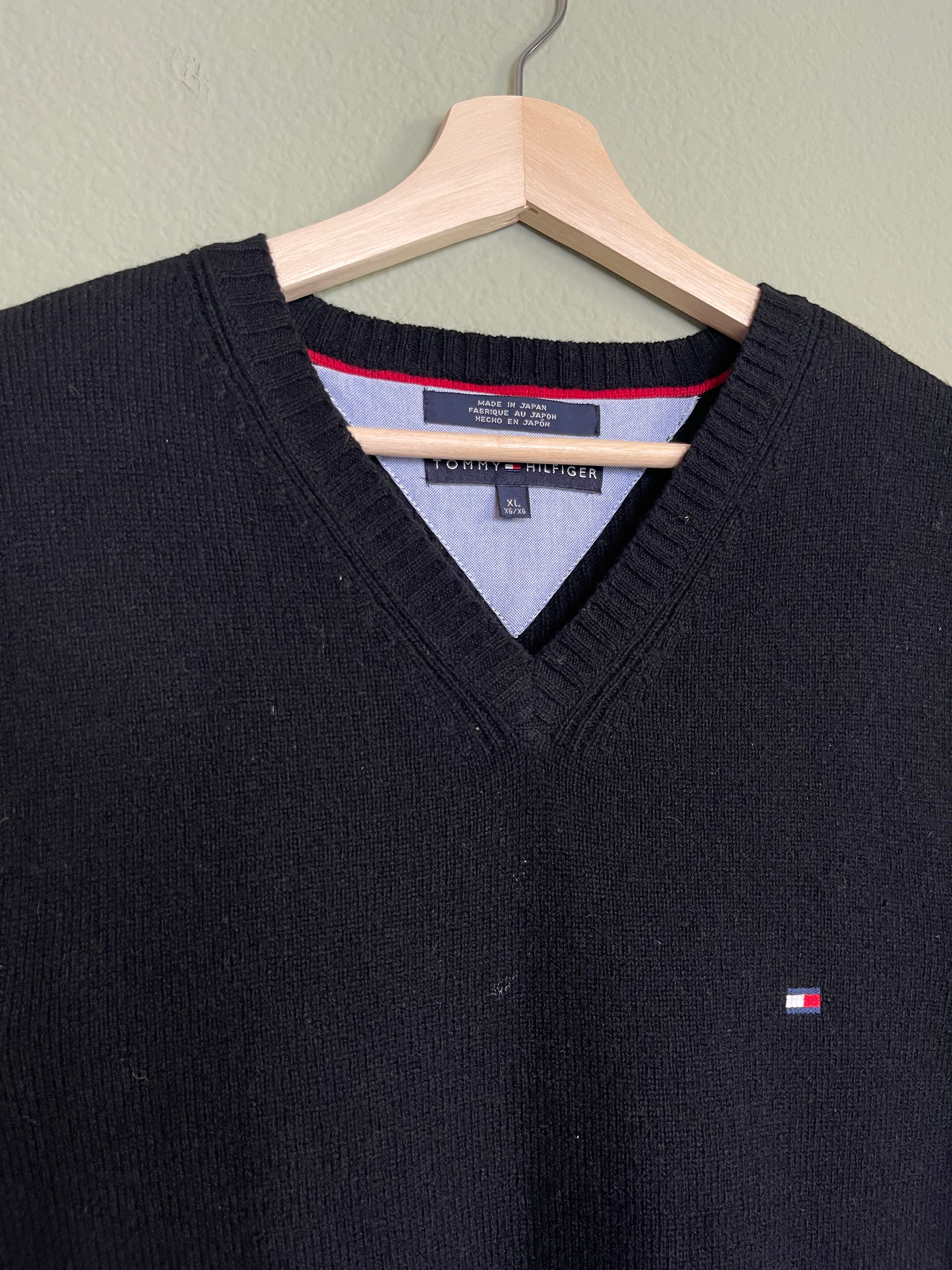 Tommy Hilfiger Black Wool Menswear Sweater Vest sz xl-2x