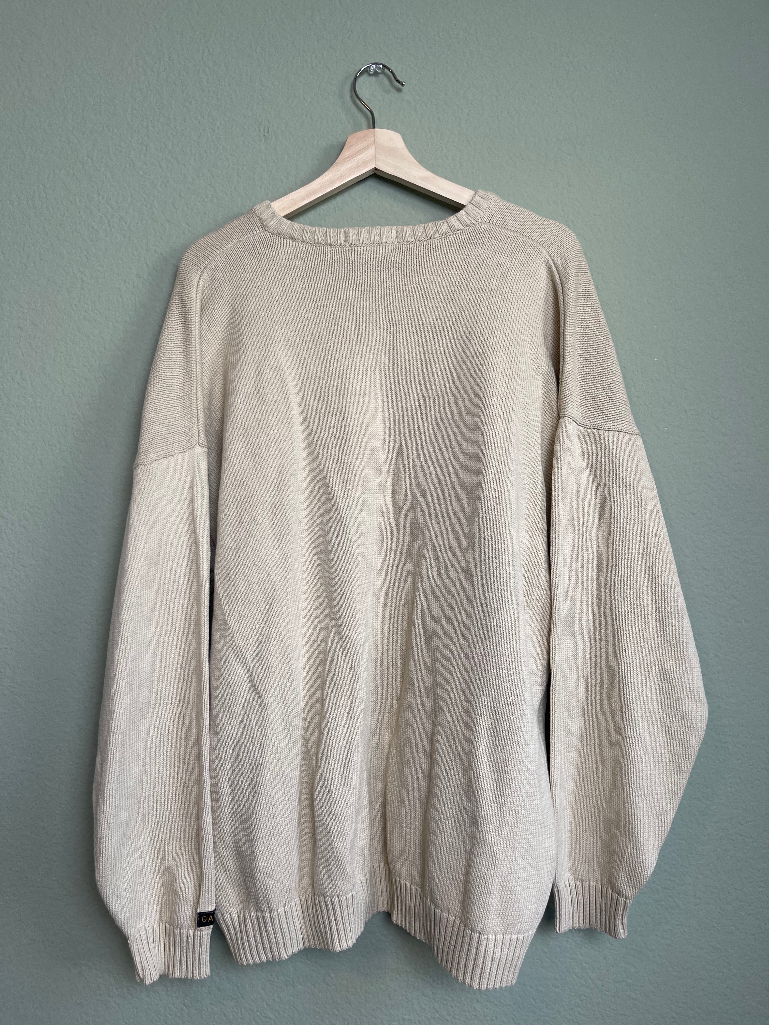 Vintage Menswear V Neck Knit Sweater sz xxl