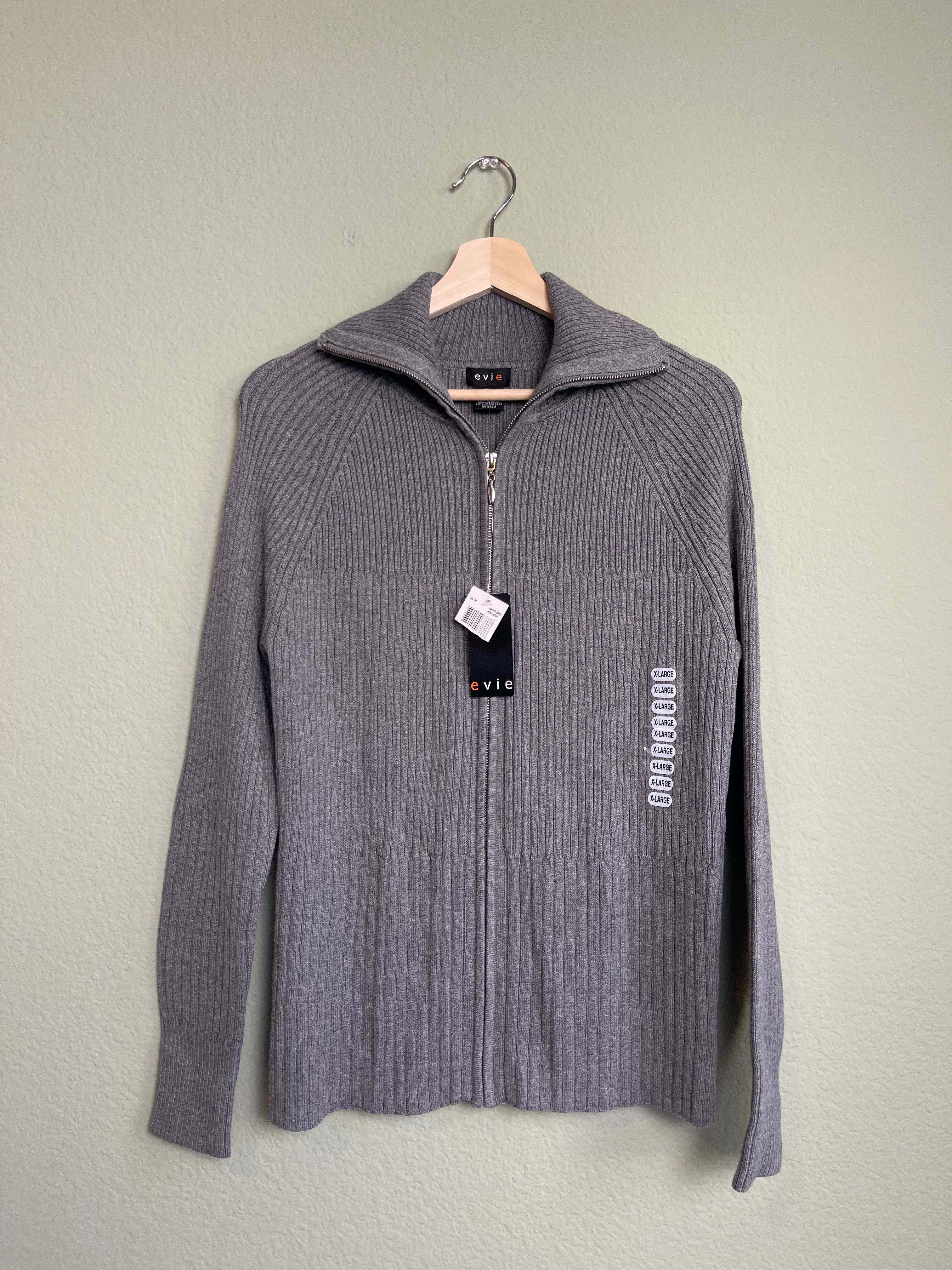 NWT Zip Front Sweater sz xl
