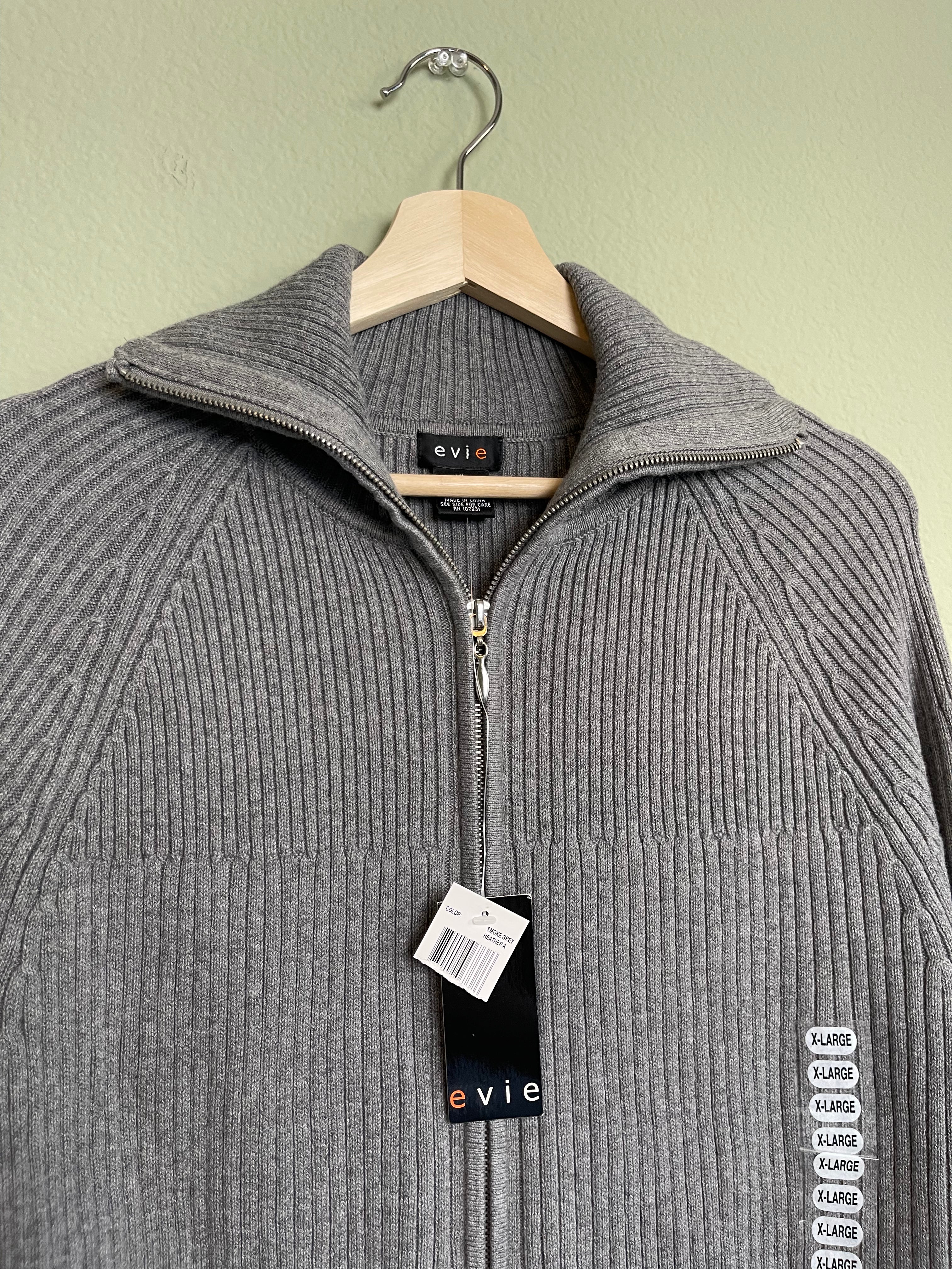 NWT Zip Front Sweater sz xl