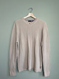 Vintage V Neck Ribbed Heavyweight Menswear Sweater Top sz xl