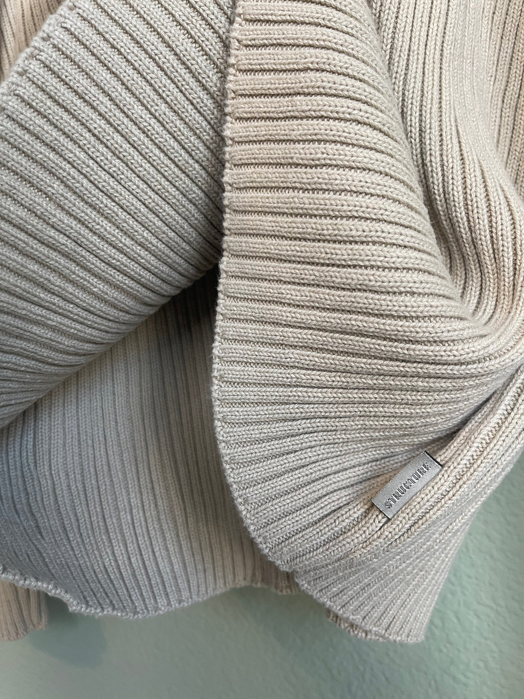 Vintage V Neck Ribbed Heavyweight Menswear Sweater Top sz xl