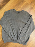 Vintage Charcoal Gray Menswear IZOD Crew nNeck Sweater sz xxl