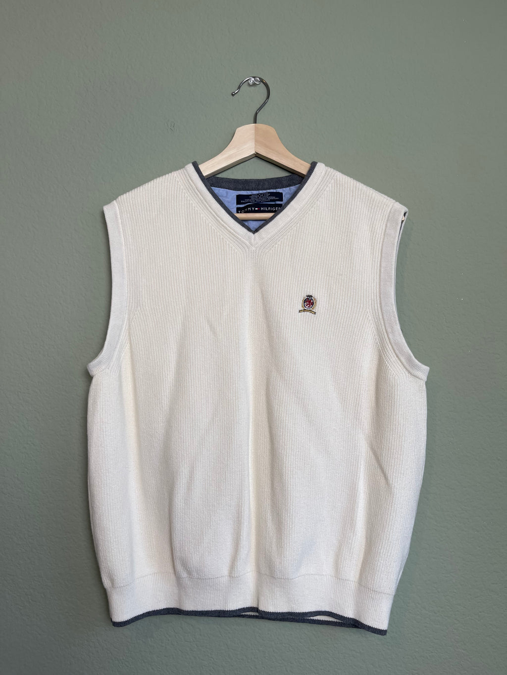 Tommy Hilfiger Cotton Sweater Vest sz l-xl