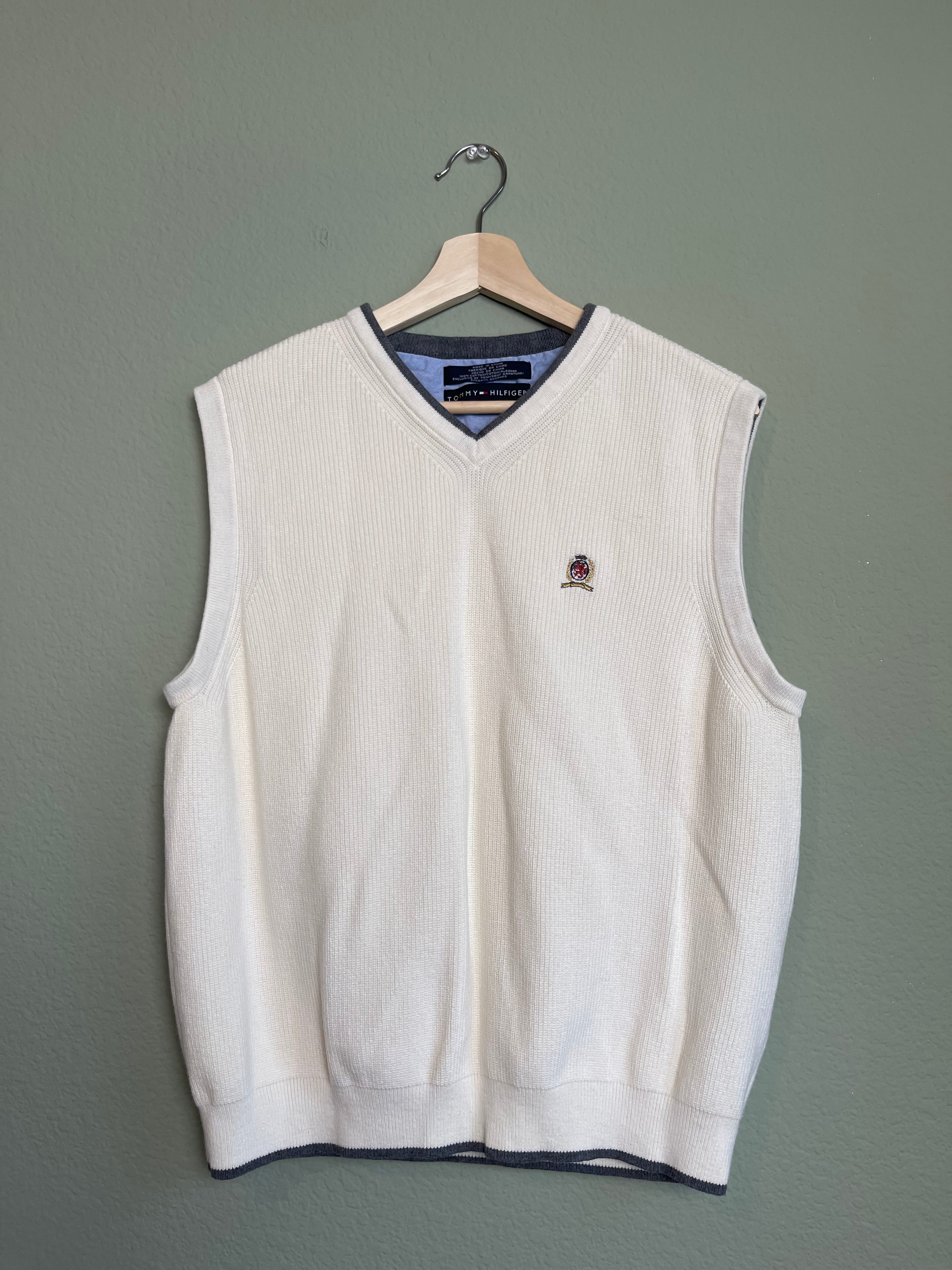 Tommy Hilfiger Cotton Sweater Vest sz l-xl