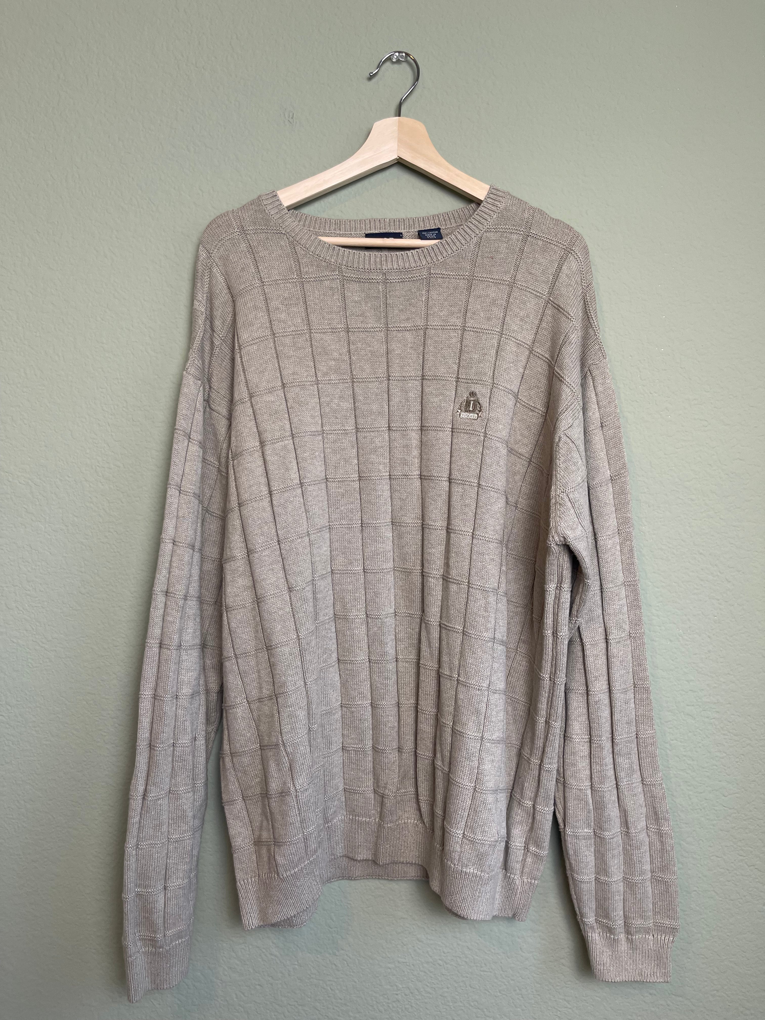 Vintage Menswear IZOD Crewneck Knit Sweater sz 2x-tall