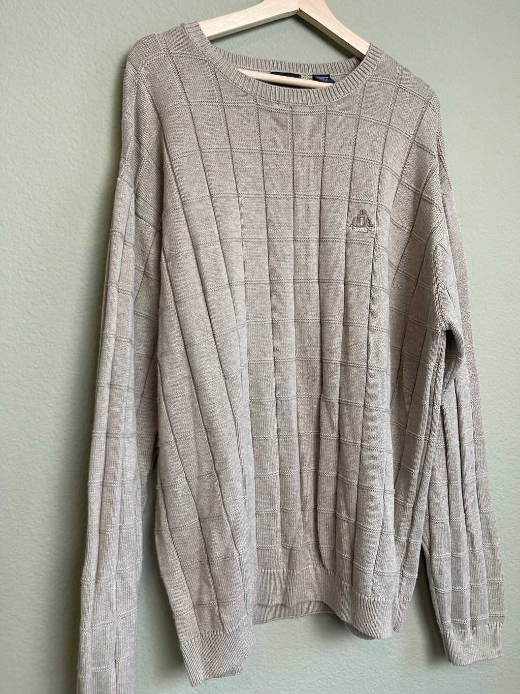 Vintage Menswear IZOD Crewneck Knit Sweater sz 2x-tall