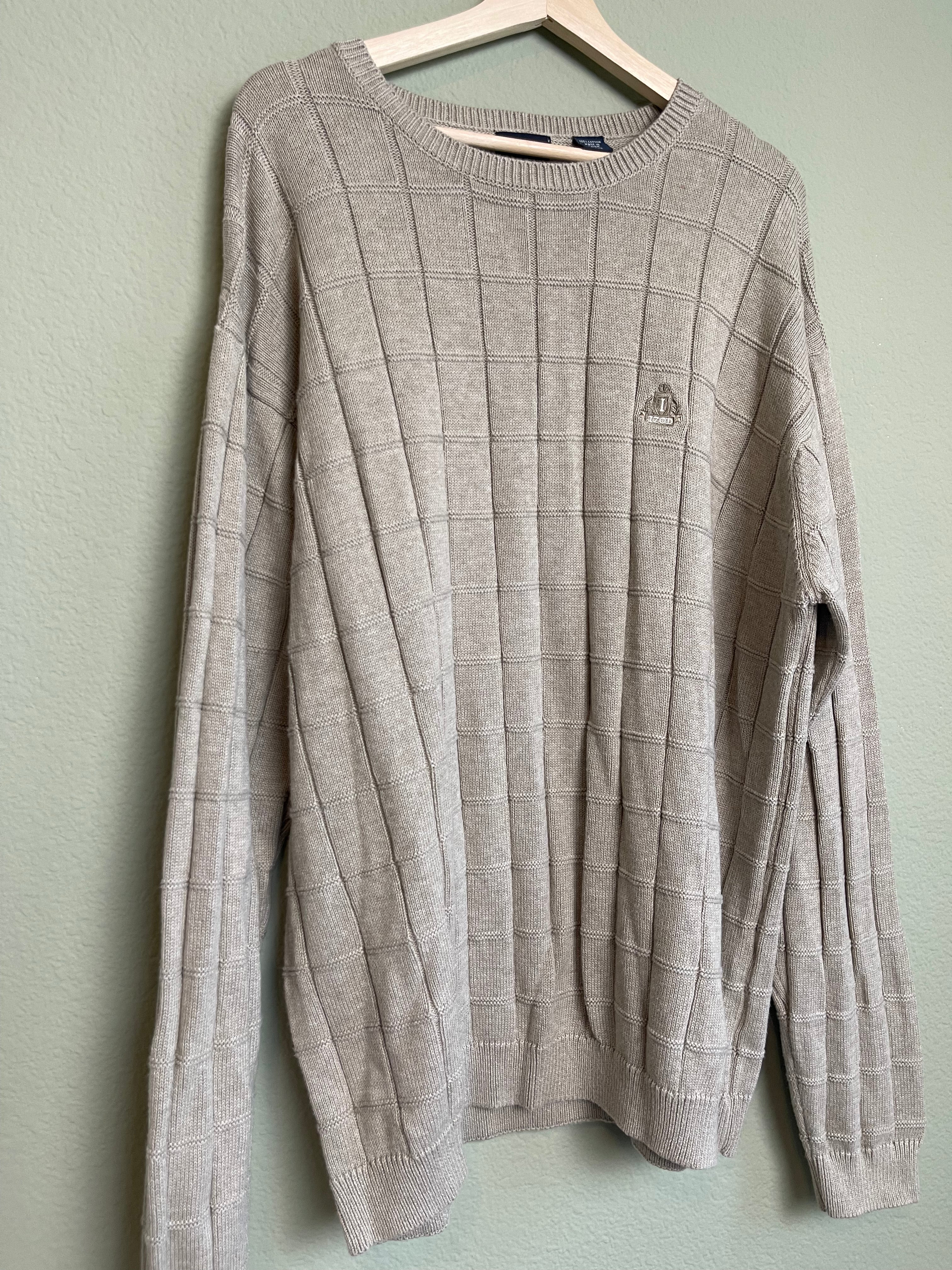 Vintage Menswear IZOD Crewneck Knit Sweater sz 2x-tall