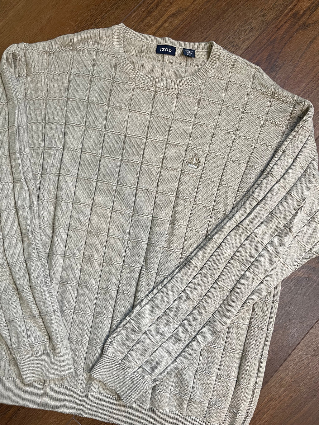 Vintage Menswear IZOD Crewneck Knit Sweater sz 2x-tall