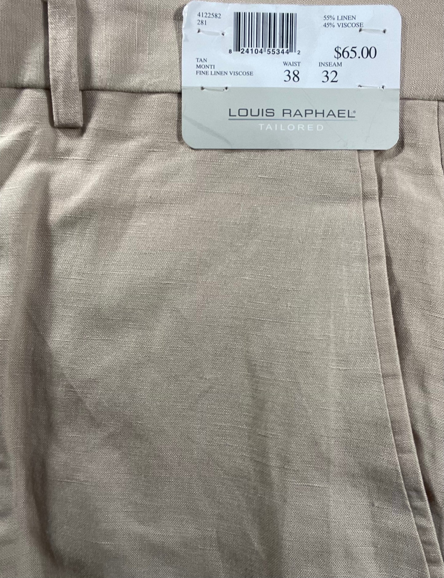 Retro Linen Blend “Menswear” Pleated Trouser Pant